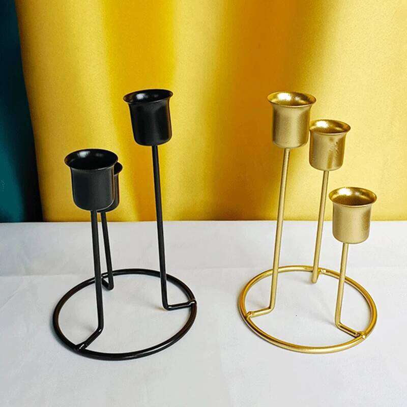 Modern 3/4-Headed Candlestick Minimalism Metal Taper Candle Holders Wedding Decoration Candelabra Dining Table Home Decor Y260131