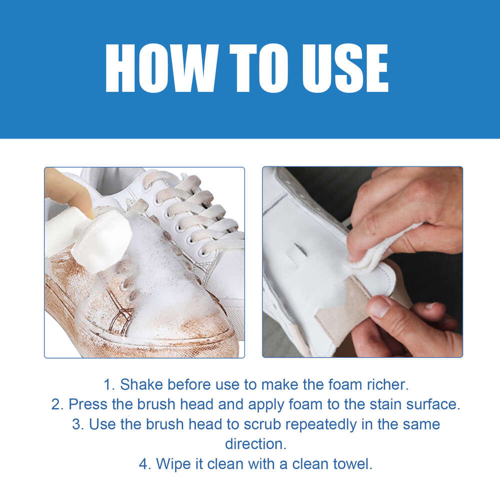 Jue-Fish Water-Free Foam Cleaning Kit White Shoe Sneaker Stain Removal Brightening Multi-Functional Yellowing Cleaner S260202