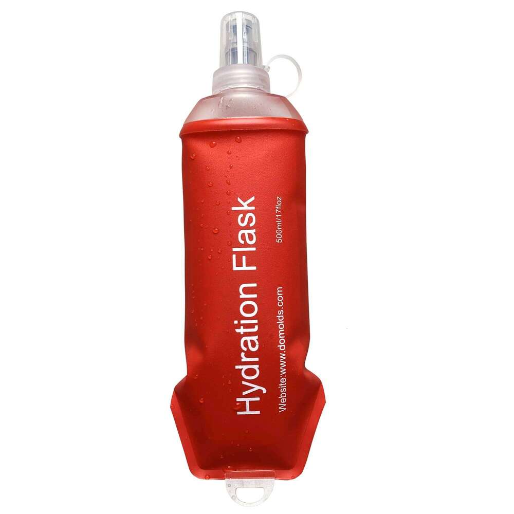 Red TPU Soft 500ml Girl Flask Leak Proof Water Bottle For Trail Running Marathon Cycling Camping Hiking Z260202
