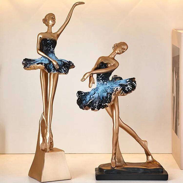 Elegance Girl Statue Decoration Home Living Room TV Cabinet Desktop Decor Accessories Ballet Abstract Crafts Y260202