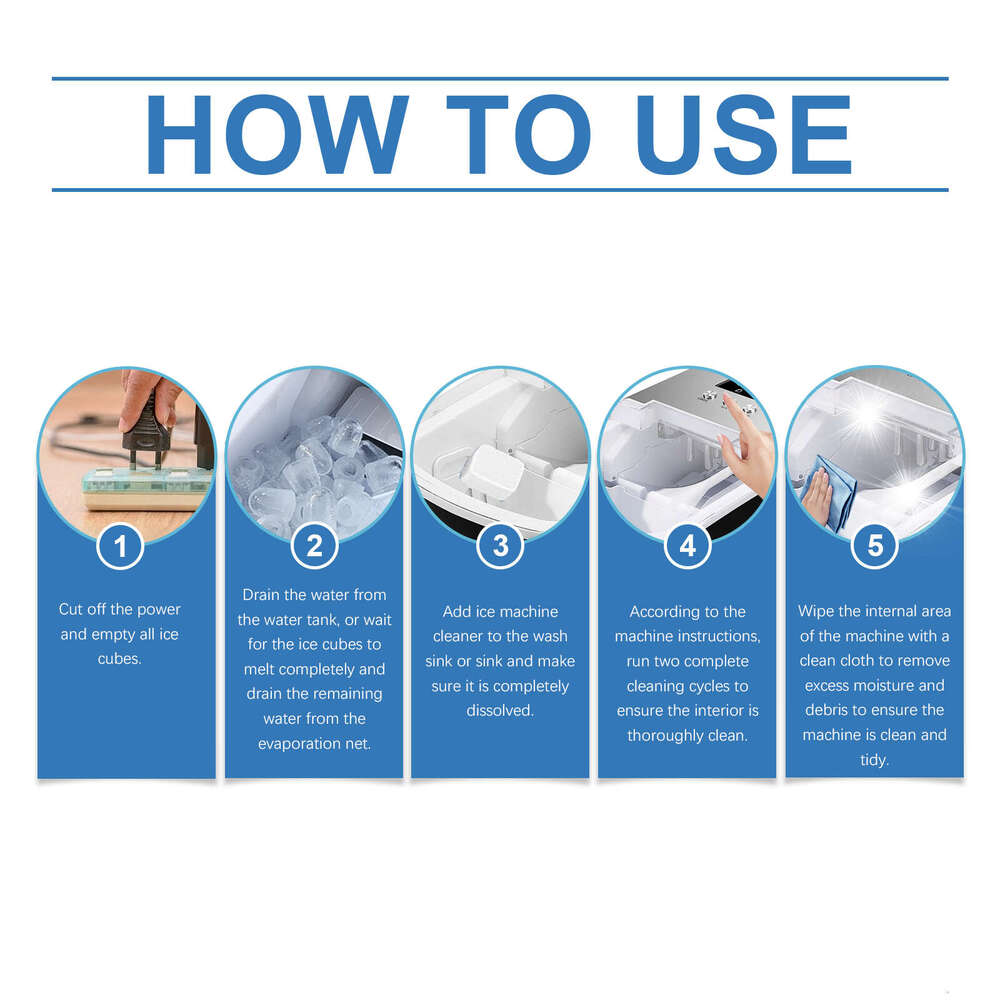 JAKEHOE Tablets Household Convenient Gentle Cleaning Descaling Deodorizing Daily Care Ice Maker S260202