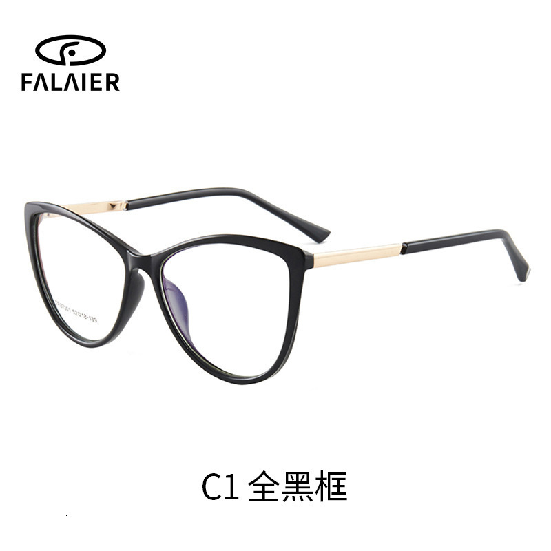 Style Glasses for Women Cat Eye AntiBlue Light Myopia TR Glasses Frame High Quality Straight 240118