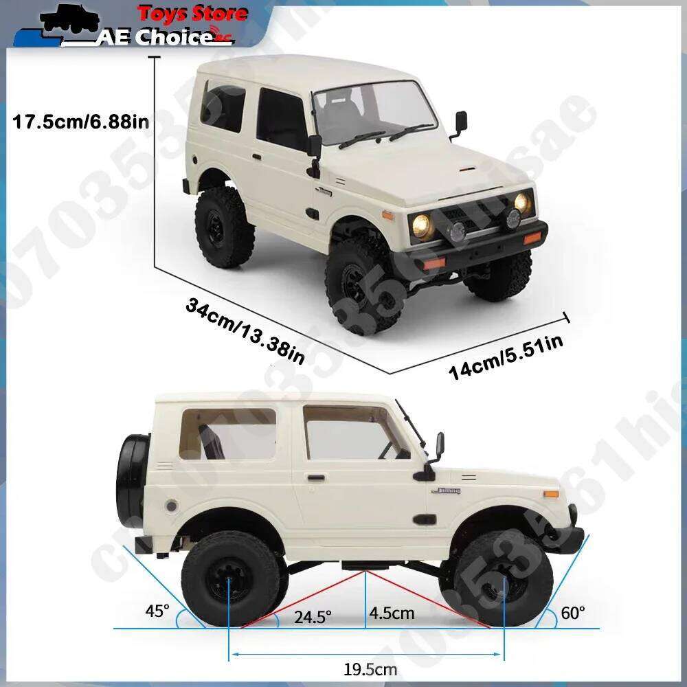 WPL C74-1 1/10 RC Jimny Warrior JA11 4WD 2.4G Crawler Simulation Remote Control on-road Car for Boy Toy Y260131