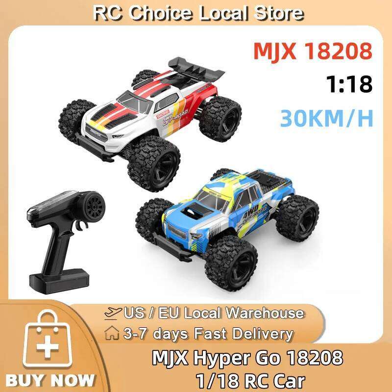 MJX Hyper Go 18208 1/18 Monster Truck 4WD 30km/h Off Road Vehicle 2.4G Remote Control RC Car Toy Gift for Birthday Christmas Y260131