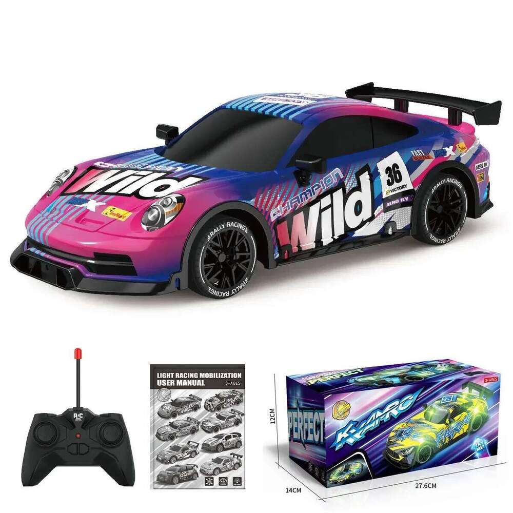 Rc Drift Car Luminous Toy 27Hz 1/18 Simulation Buggy Remote Control Racing Race Electric Vehicle Model Cars Boys Toys Y260131
