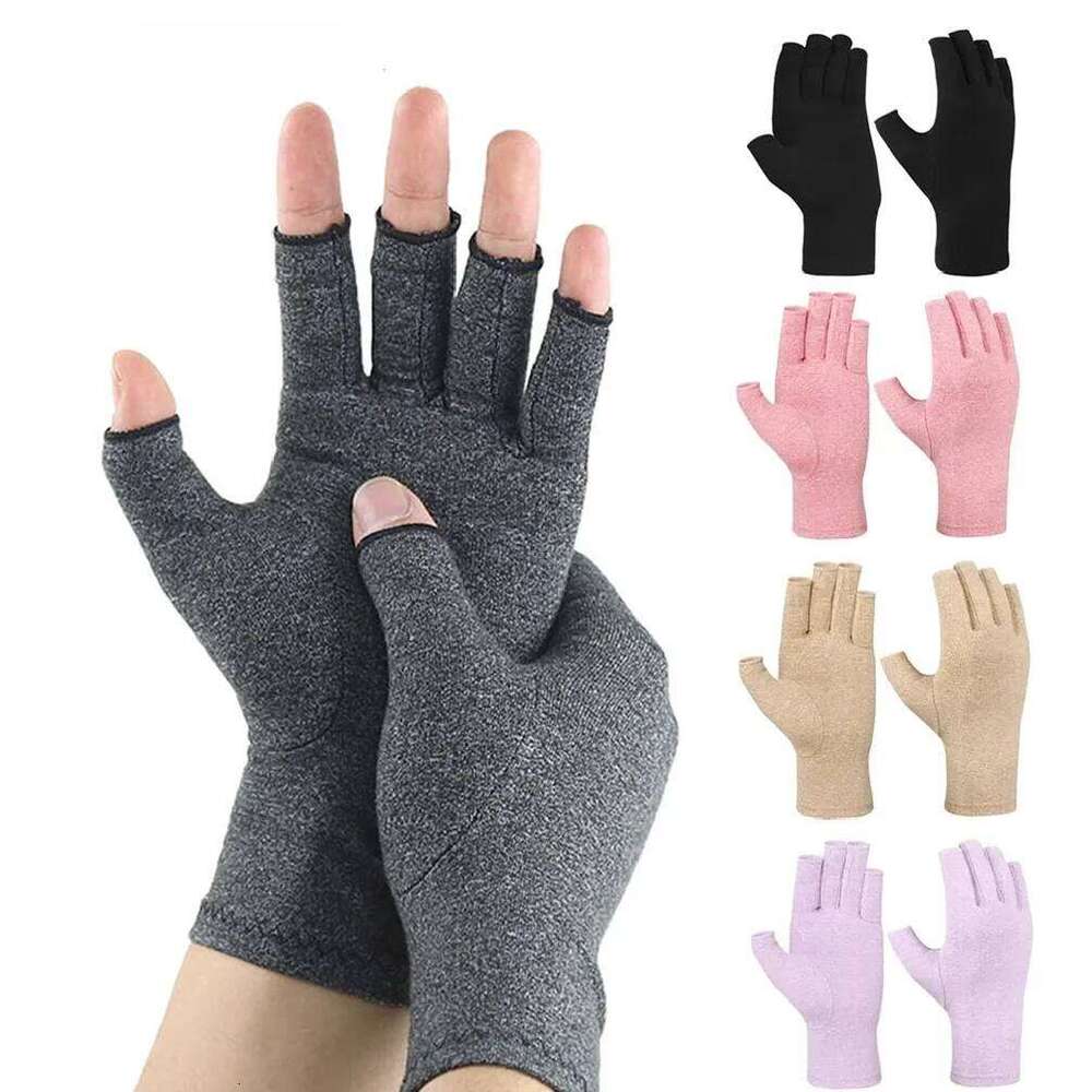1Pair Arthritis Women Men, Carpal Tunnel, Rheumatiod, Tendonitis, Fingerless Hand Thumb Compression Gloves XJ260202