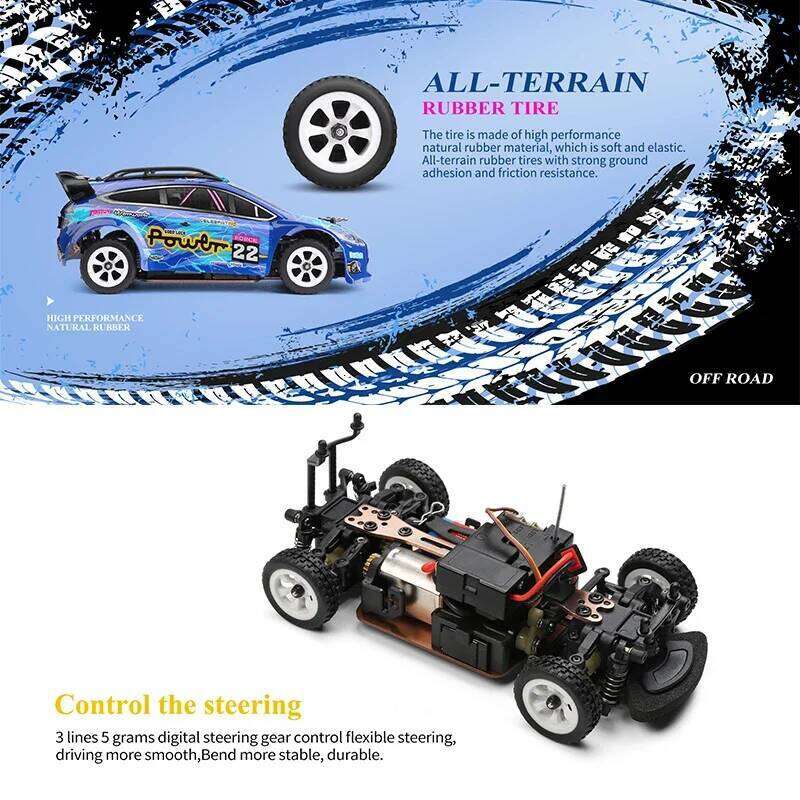 WLtoys 284010 Mini Racing 1:28 4WD 30KM/H 2.4G Remote Control Car With LED Light Off-Road Drift Toys Y260131