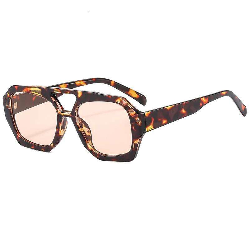 5set Large Frame Square Sunglasses Fashion New Retro Double Bridges Sun Glasses Female Luxury Designer Lady Eyewear UV400 H260202