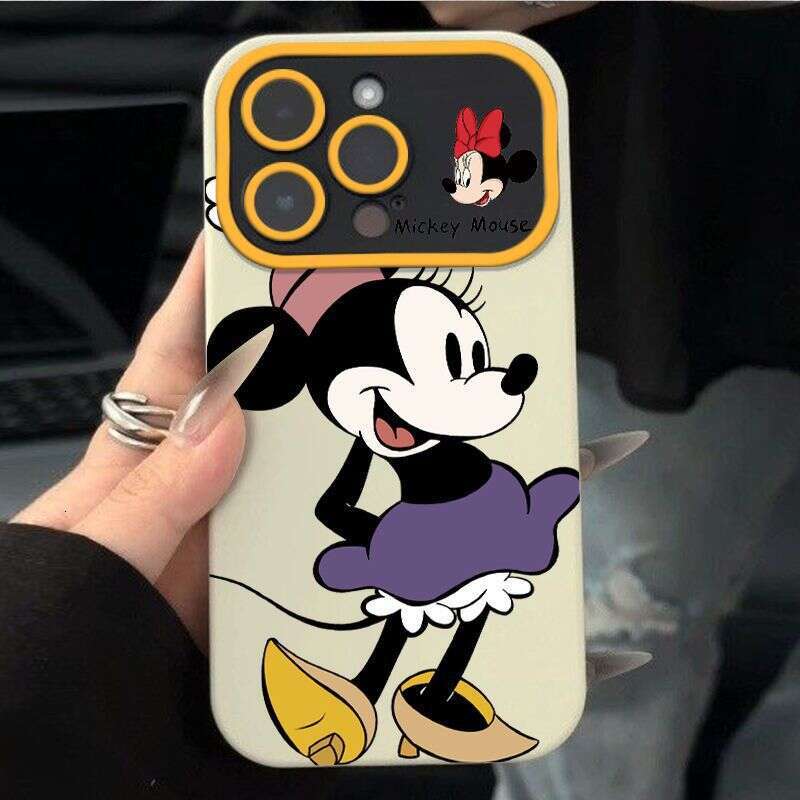 Couple Mickey Window Style Compatible with Apple 15 Phone Case iPhone 14 Pro Max Full Coverage 13 Silicone 11/X S260128