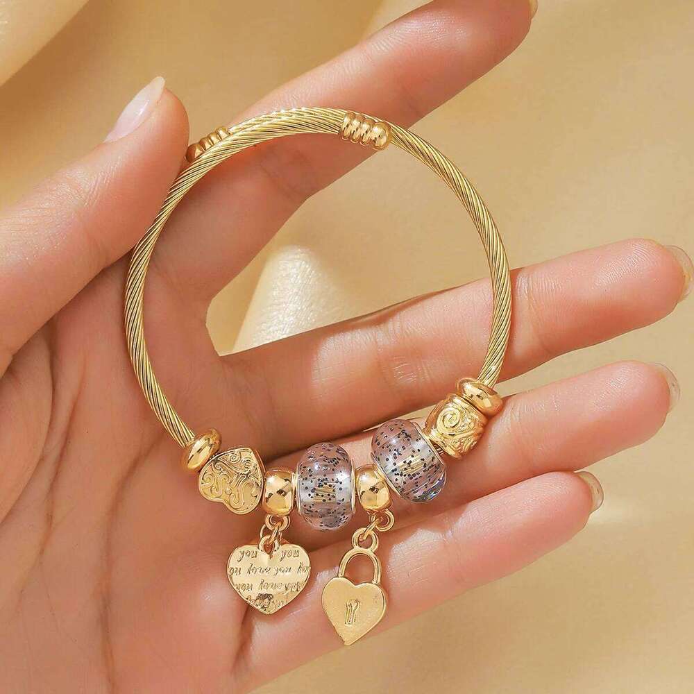 1PC Women's Fashion Pan Family Multi Element Beaded Bracelet Jewelry Accessories Suitable for Date, Party, Festival Gifts H260202