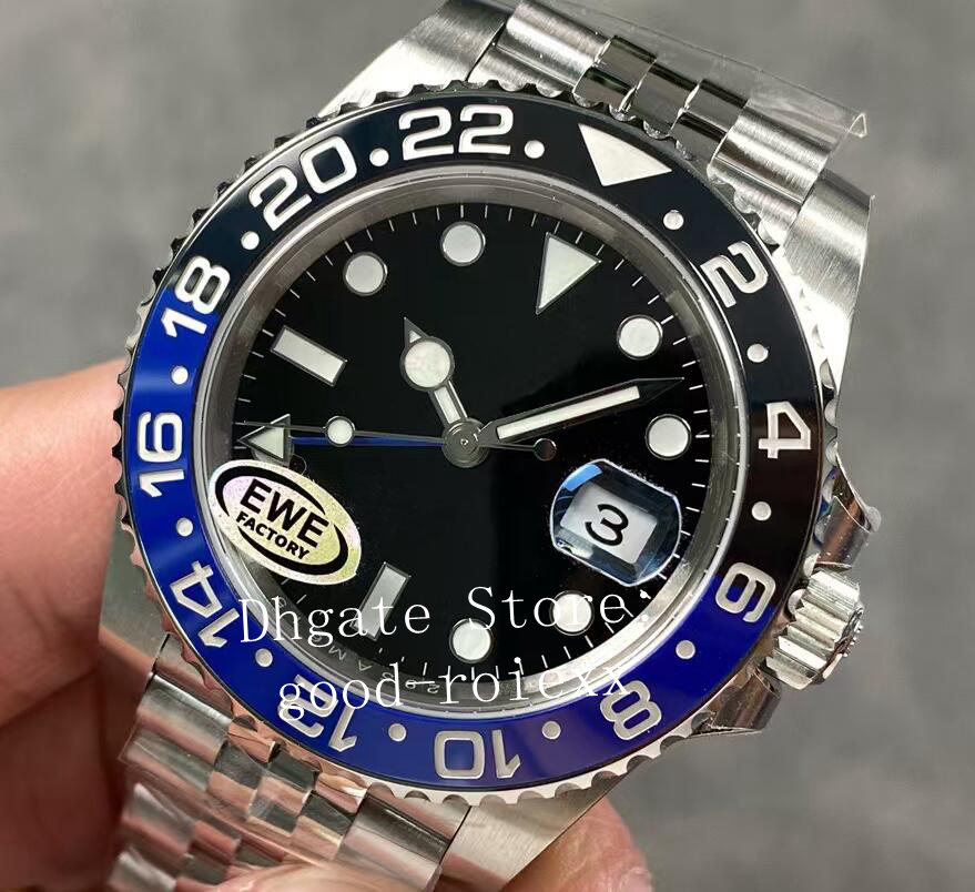 40mm Watches Men Automatic Cal.3285 Watch Men's EWE Black Red Blue Ceramic Bezel 904L Stainless Steel Jubilee Bracelet 126710 Sport ETA Wristwatches