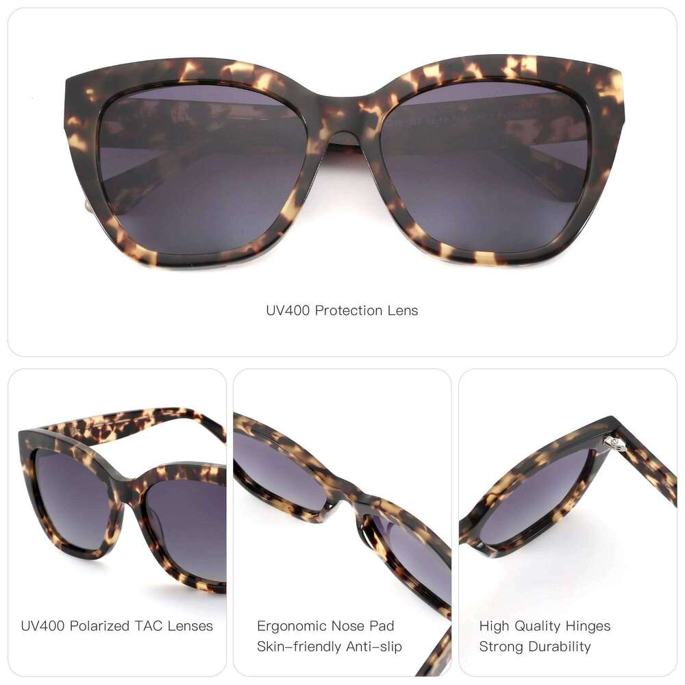 ZENOTTIC Fashion Printing Butterfly Polarized Sunglasses Handmade Acetate Sun Glasses for Women Driving UV400 Protection H260202