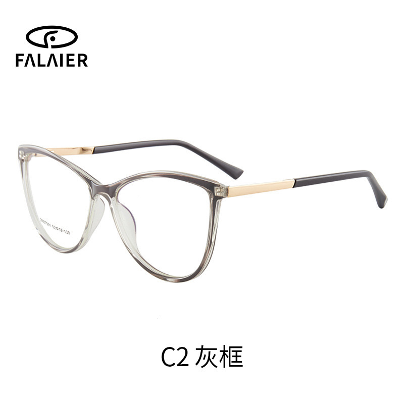 Style Glasses for Women Cat Eye AntiBlue Light Myopia TR Glasses Frame High Quality Straight 240118