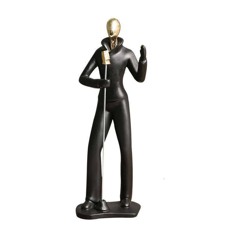 Musician Abstract Music Dance Sculpture Figure Ornament Creative Resin Desktop Jazz Band Characters Musical Figurines Y260202