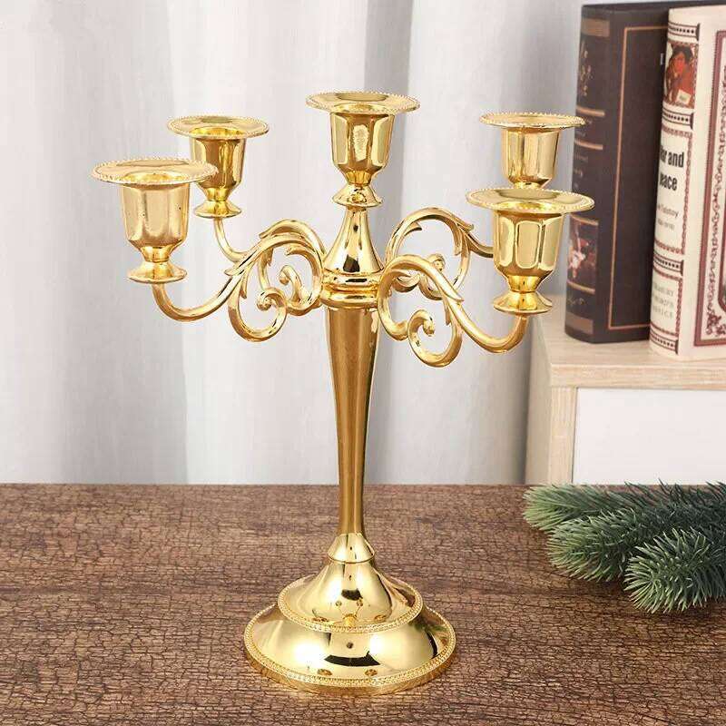 European Candle Holders Hotel Wedding Props Metal Couple Candlelight Dinner Home Decoration Art Y260131