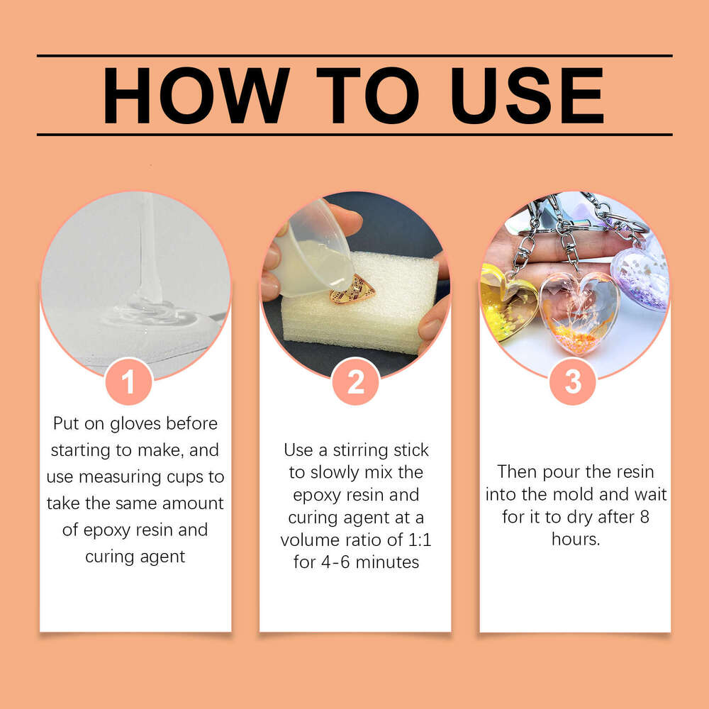 dowmoo Clear Epoxy Resin Kit Curing Glue Transparent Quick Drying Adhesive for Jewelry Making Craft Artwork S260202