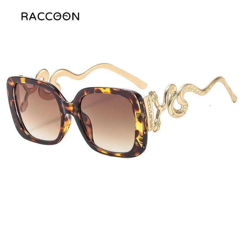 2024 Fashion Vintage Sunglasses Women Retro Classic Trendy Brand Design Gold Frame Square Sun Glasses Outdoor Shades Snake Leg H260202
