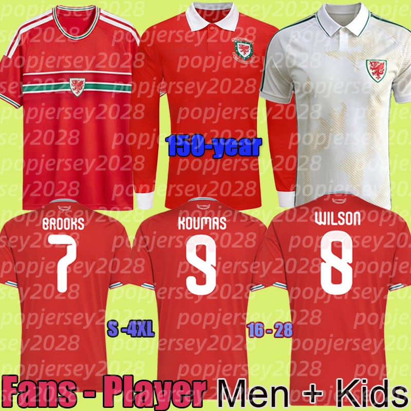 2026 World Cup Wales jersey soccer jerseys 150 Year Anniversary JAMES BALE Men Home Away kids goalkeeper fans player Welsh 150th football kits