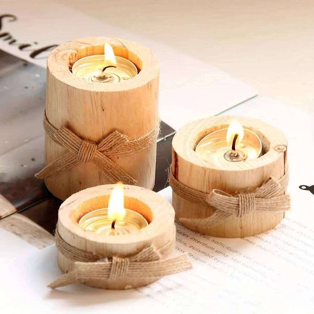 3 small candlesticks, candlestick decoration gifts, Bohemian-style wedding party table center decorations candles not included Y260131