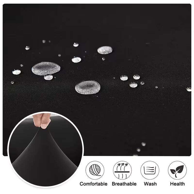 Waterproof Bar Stool Short Back Office Rotating Lift Chair Slipcover Elastic Seat Cover for Hotel Banquet Dining 26Y0202