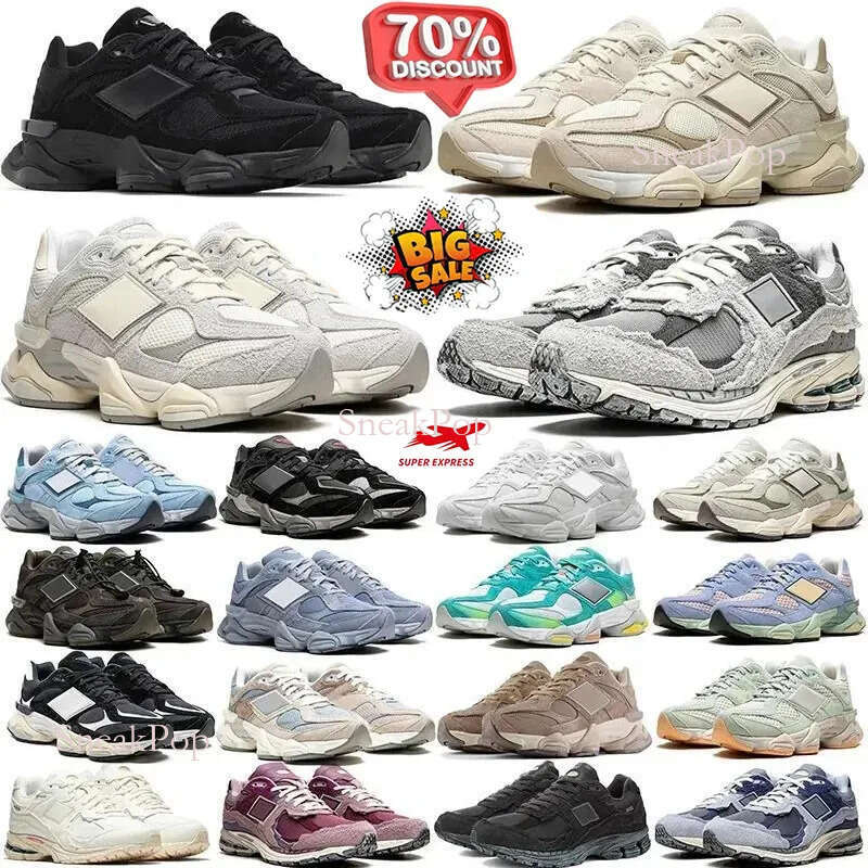 with box Designer shoes mens womens 9060s sneakers daily outfit Triple Black White Grey Blue Pink Green Brown men casual outdoor tennis trainers comfortable 36-47