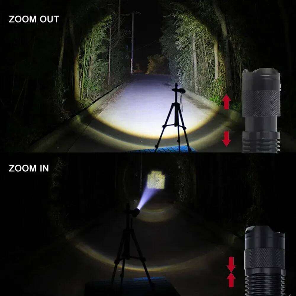 Mini Rechargeable LED Flashlight Use XPE COB Lamp Bead Double Source Flash Light for Adventure Camping Fishing Mountaineer H2601311