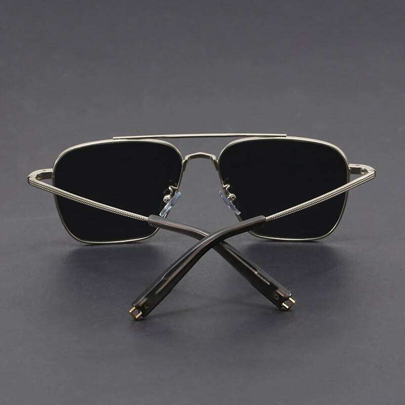Vintage Personalized Sunglasses Men Ultra-light Square Metal Frame Double Beam Ultraviolet Protection Sun Glasses H260202