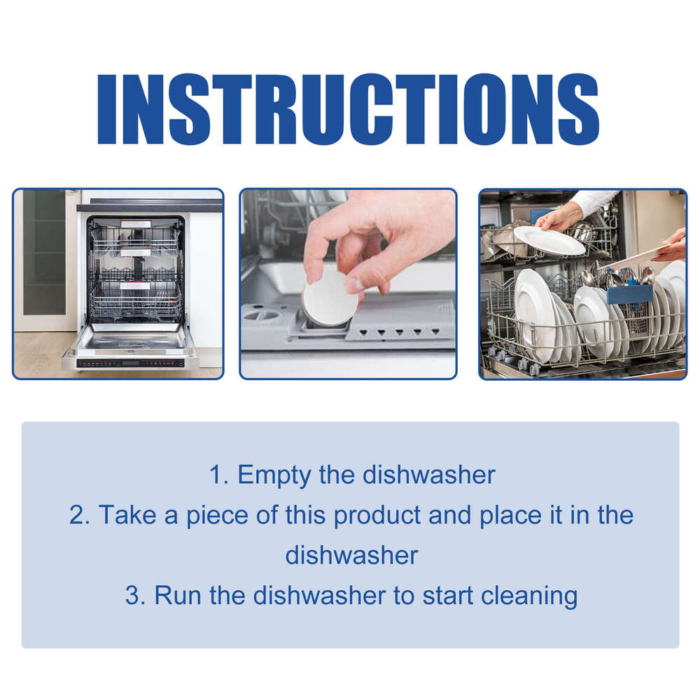 jakehoe Tablets Dishwasher Detergent Shine Agent Cleaning Oil Stain Dirt Removal S260202