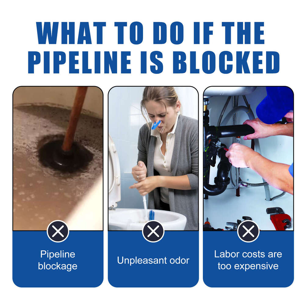 Jakehoe Cleaner Powder 12pcs Kitchen Grease Toilet Cleaning Drain Blockage Dissolver S260202