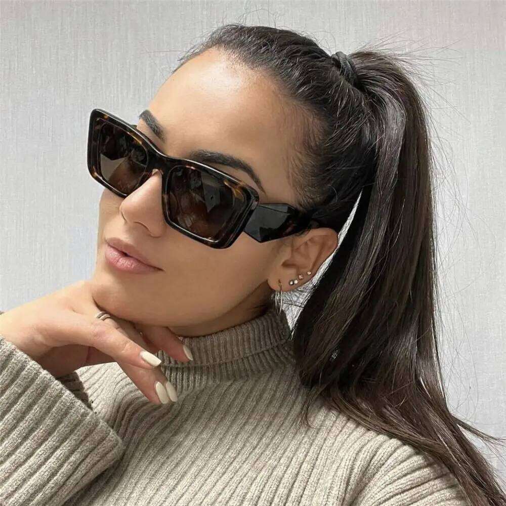 Fashion Square Sunglasses Woman Vintage Cat Eye Design Sun Glasses Female Male Personality Cool Retro Black Cateye Oculos H260202