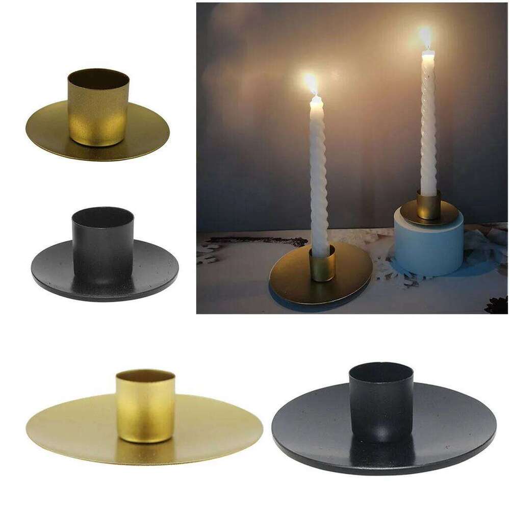 Simple Golden Metal Desktop Candlestick For Wedding Party Festival Candelabra Art Gifts Home Decor Candle Holders Y260131