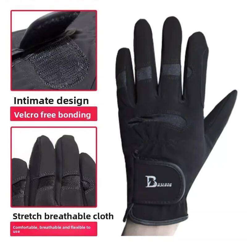 Baslong Equestrian All Year Round Non-Slip Wear-Resistant White Riding Equipment for Men and Women 266.4cm Dragon Harness Supplies Rider Gloves XJ2602