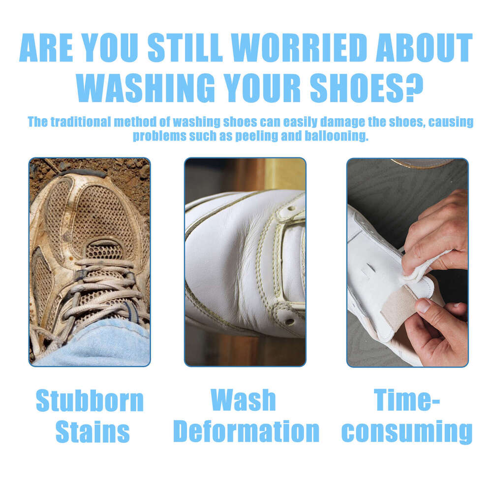 Jakehoe Foam Sneaker White Shoe Stain Yellowing Oxidation Portable No-Wash Cleaner S260202