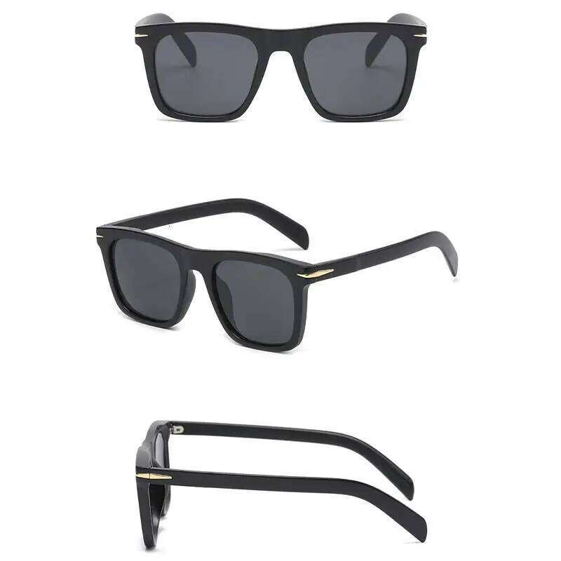 Vintage Square Sunglasses Men Anti-Blue Light Glasses Fashion Gradient Driving Shades Leopard Black Brand Oculos H260202