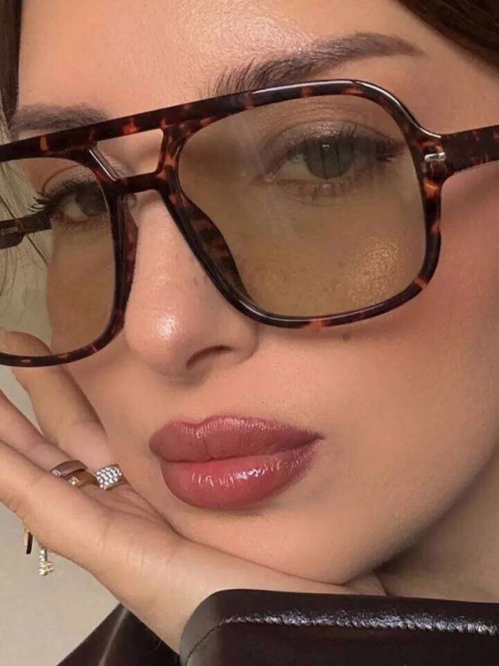 Fashion Double Beam Rivet Square Sunglasses Women Luxury Brand Designer Retro Rectangle Sun Glass Vintage Eyewear Shadow Female H260202