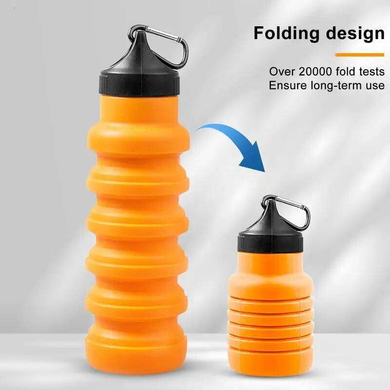 Sports Silicone Folding For Camping Essentials Leak Proof Water Bottle Travel Accessories Z260202