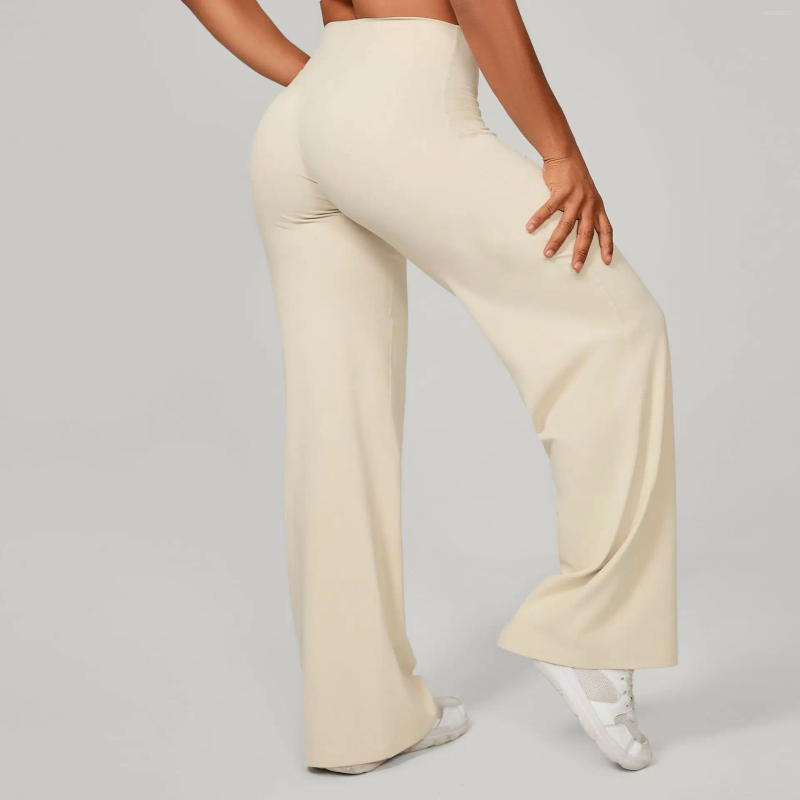 Women's Pants 2026 Women Straight-Leg Sports Gym Clothing Naked Feeling Compression Wide Leg Yoga Leggings Pilates Fitness Tights