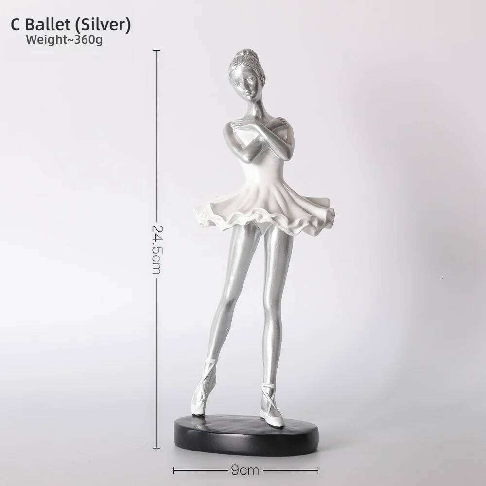 Girl Resin Statue - Cute Dancer Figurine for Children's Room Decor, Birthday Gift, Ballet Lover Collectible Art Y260202