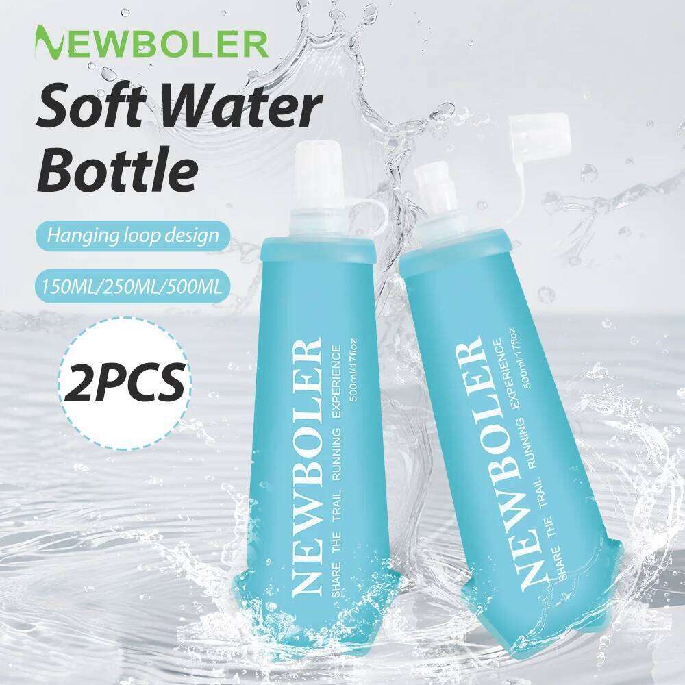 NEWBOLER Camping Soft Water Bottle Drinking Sport Folding Bag Flask Outdoor Running Hydration Pack Waist Bicycle BPA Free Z260202