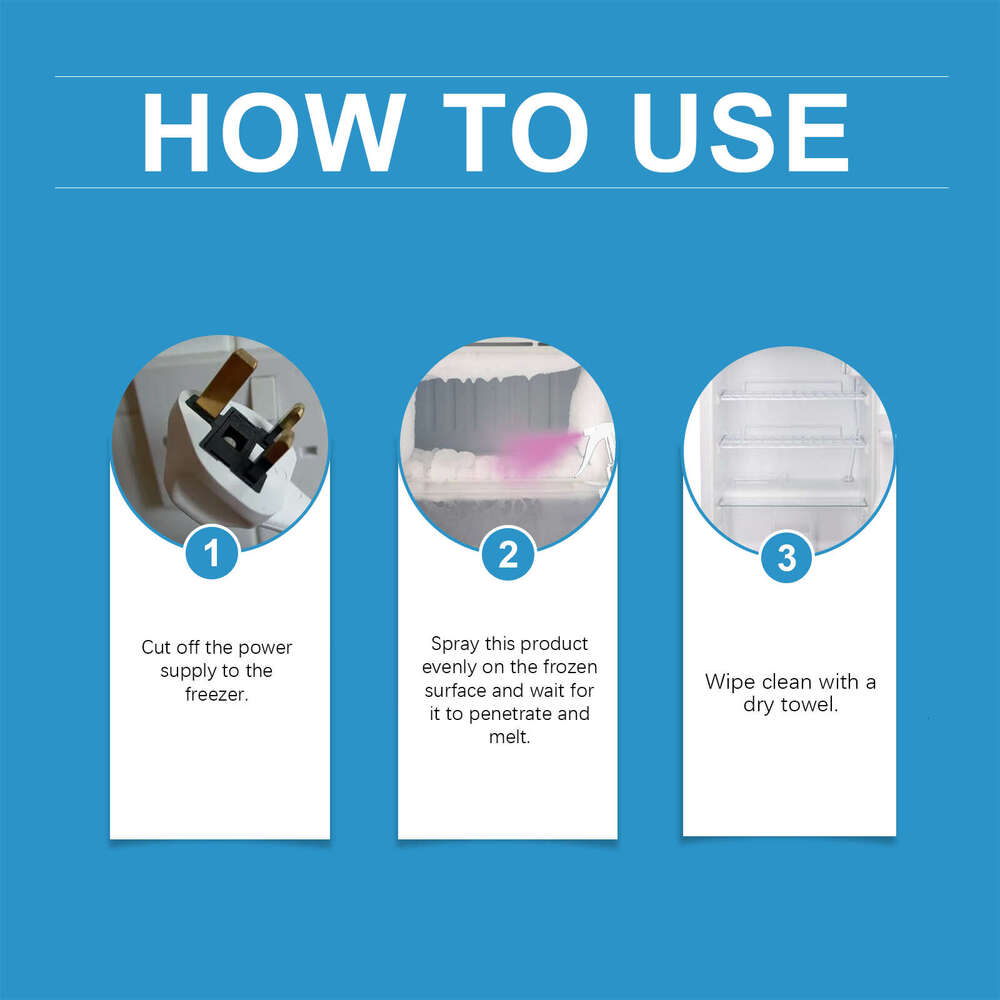 Jakehoe Defrost Household Refrigerator Freezer Ice Maker Defrosting Multi-purpose Cleaning Spray S260202
