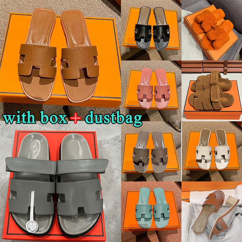 free shipping with box dustbag designer slippers women platform furry warm sandals flat slides sliders khaki womens ladies girls shoes outdoor indoor beach
