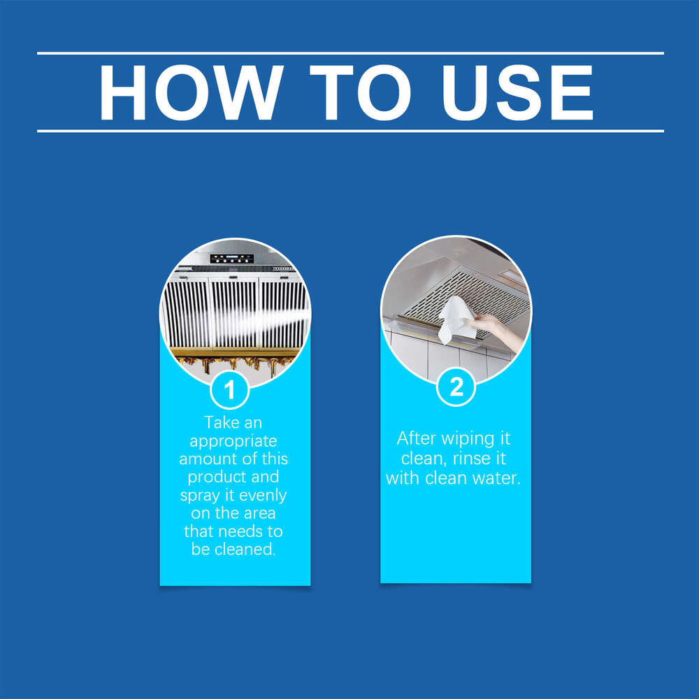 Jue-Fish Grease Foam Cleaner Multi-Functional Gentle Stain Remover Kitchen Stove Cleaning Supplies S260202