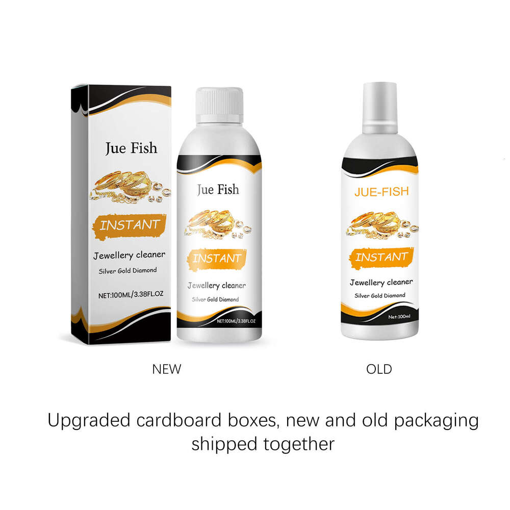 Jue-Fish Liquid Jewelry Maintenance Stain Removal Cleaning Gold Silver Glass Surface Blackening Care Cleaner S260202