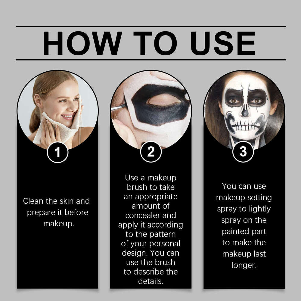 Halloween Party Quick-Drying Foundation Makeup Clown Colorful Paint Liquid S260202