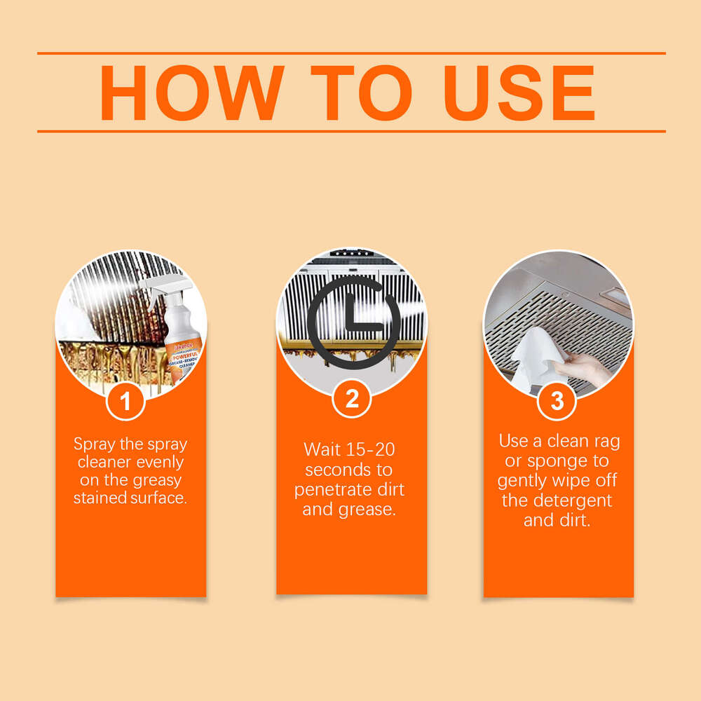 Jakehoe Kitchen Stove Range Hood Degreaser Cleaning Bright Multi-effect Cleaner S260202