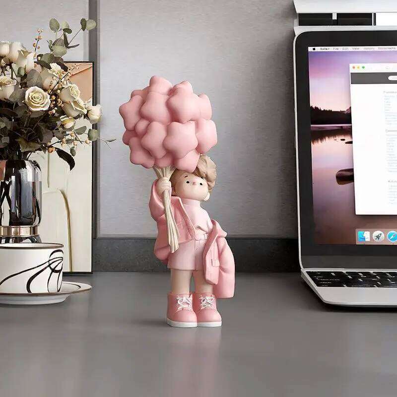 Palm Tree Cure Boy Tabletop Furnishing Living Room TV Wine Cabinet Porch Home New Year Housewarming Gift Y260202