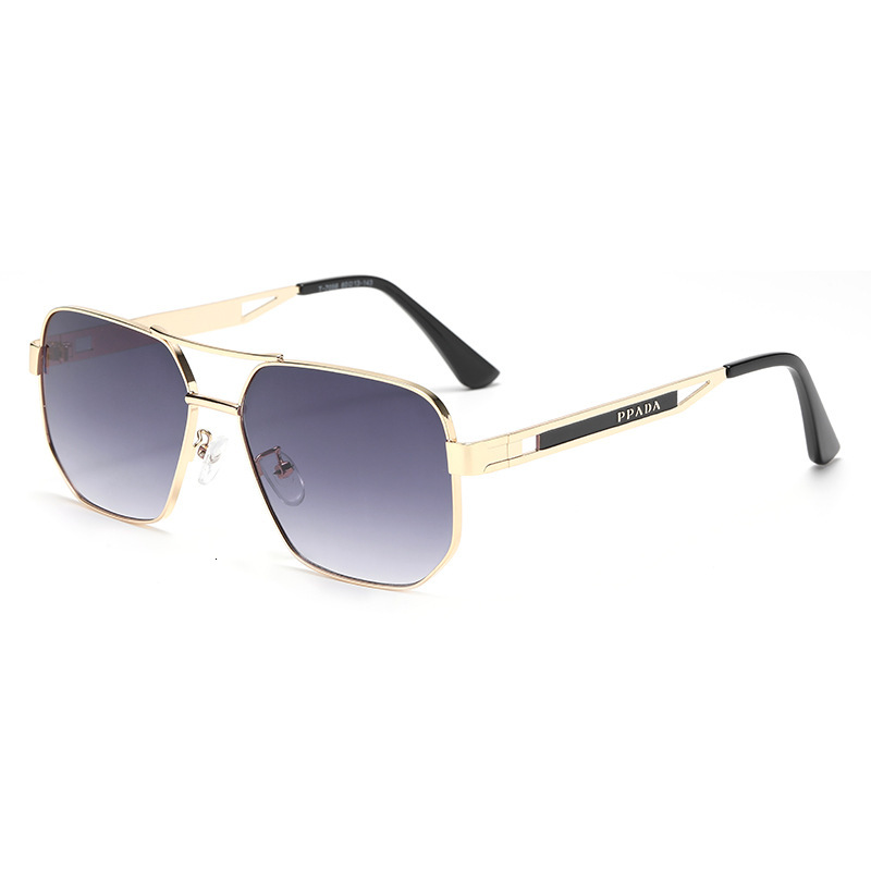 New Men's Metal Square Frame Driving UV Protection Glasses Fashion Street Style Sunglasses for Women Trendy