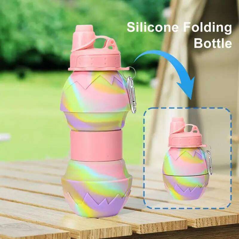 700ML Silicone Foldable Beverage Portable Hiking Cup Reusable Plastic Cups Outdoor Travel Gym Water Bottle Z260202