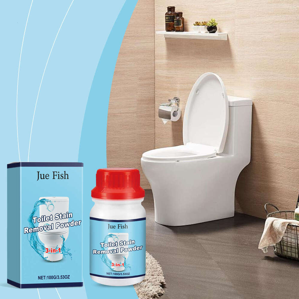 Jue-Fish Stain Remover Toilet Bowl Deodorizer Clean Stubborn Stains Scale Foam Cleaner Powder S260202