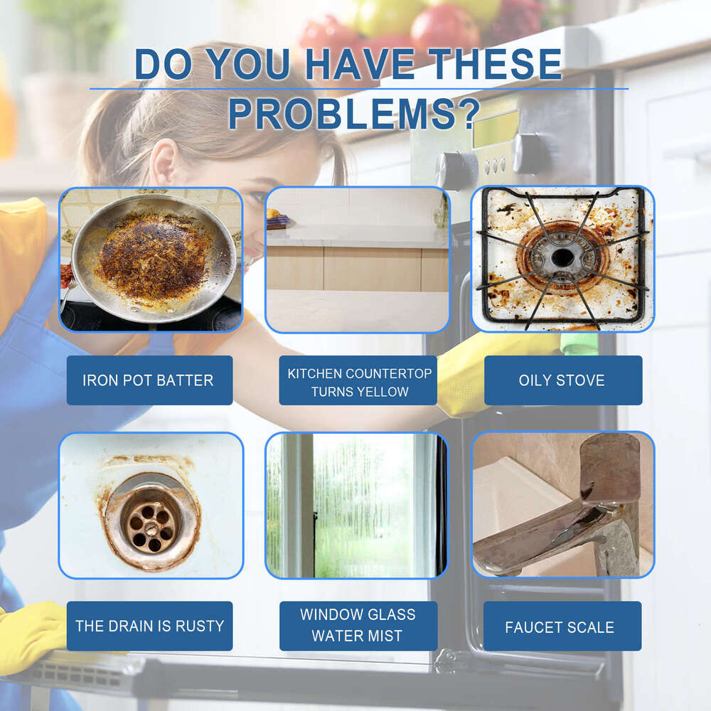 Multi-Purpose Gentle Stain Remover for Kitchen Stovetops and Utensils Multi-Surface Foam Cleaner S260202